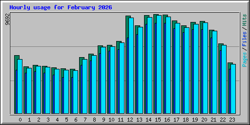Hourly usage for February 2026